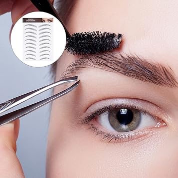 Lurrose Imitation Eyebrow Stickers 3 Sheets Hair Like Authentic Eyebrows Waterproof Brow Sticker Temporary Brow Fake Eyebrow Stickers - Image 2