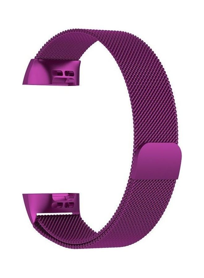 NIBEMINENT Stainless Steel Magnet Wrist Strap Watch Band Purple - Image 3