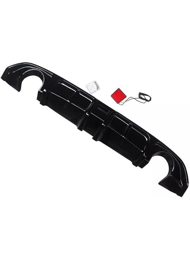 Gloss Black ABS Rear Bumper Diffuser Lip with LED Light for Infiniti Q60 2017 2022 - Image 2