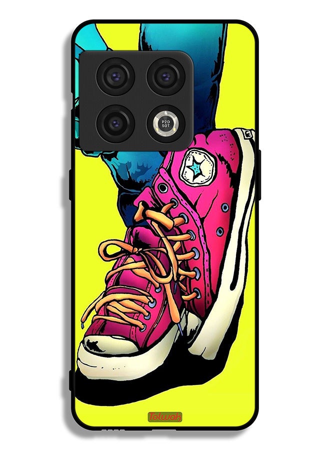 Tolwak OnePlus 10 Pro 5G Protective Case Cover Canva Shoes Art  - Image 2