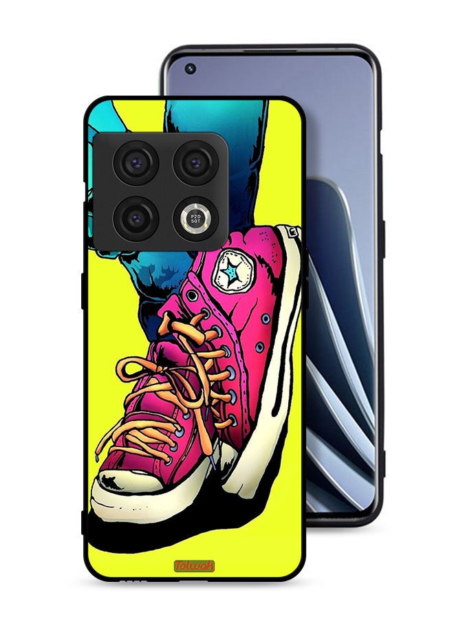 Tolwak OnePlus 10 Pro 5G Protective Case Cover Canva Shoes Art  - Image 1