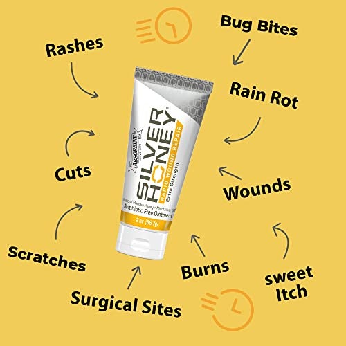 Absorbine Silver Honey Rapid Wound Repair Ointment 2oz Tube, Manuka Honey + MicroSilver BG, Horse & Large Animal Wound Care - Image 3