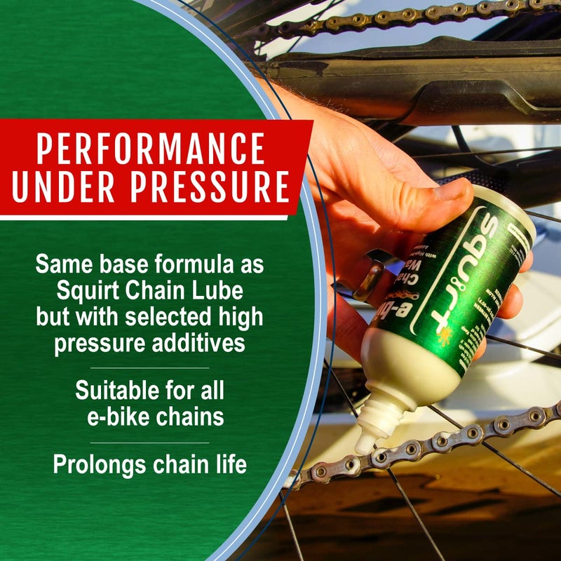 Squirt E-Bike Chain Wax 500 ml - High-Pressure Additives for E-Bikes - Ebike Lubricant for Wet & Dry Conditions - Electric Bike Chain Lube Reduces Noise & Friction - Ebike Accessories - Image 5