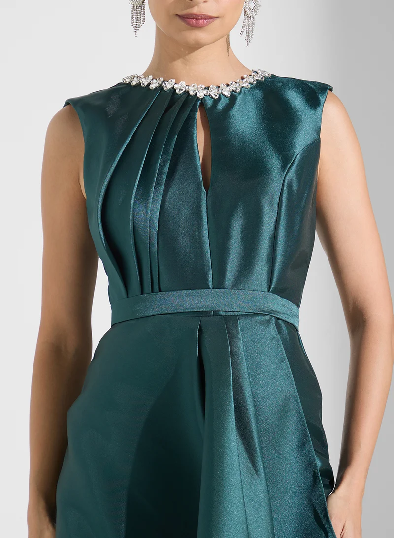 Namshi x Satin Cascade Dress