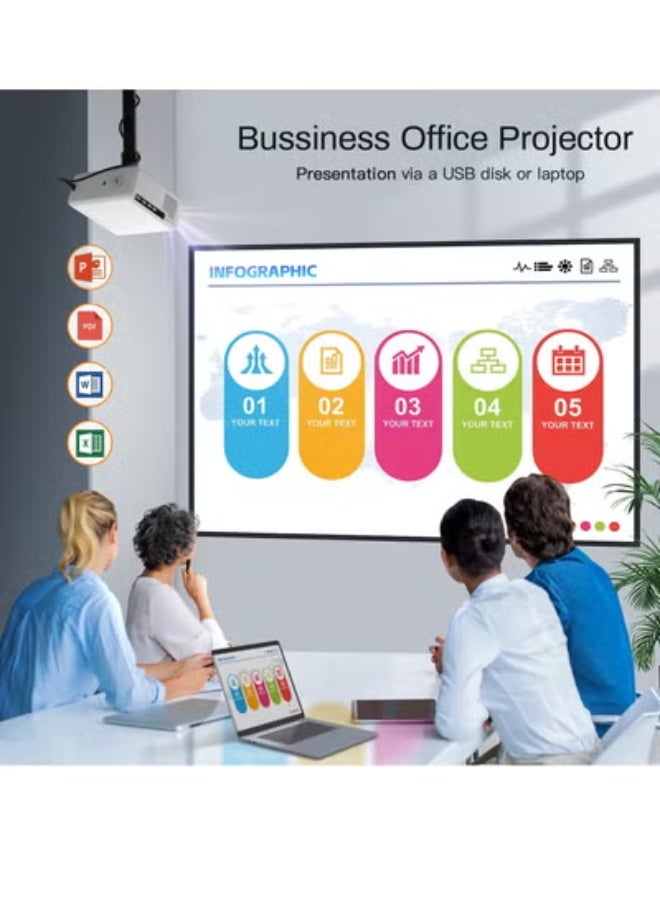 XuanPad [Electric Keystone 6D/4P] XuanPad 2024 Upgraded 5G WiFi Bluetooth Projector, 700 ANSI 4K Supported Outdoor Projector with 100" Screen and Tripod, Max 400” Display for iOS/Android/HDMI/USB/TV Box - Image 4