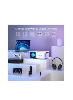 XuanPad [Electric Keystone 6D/4P] XuanPad 2024 Upgraded 5G WiFi Bluetooth Projector, 700 ANSI 4K Supported Outdoor Projector with 100" Screen and Tripod, Max 400” Display for iOS/Android/HDMI/USB/TV Box  - Image 2