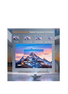 XuanPad [Electric Keystone 6D/4P] XuanPad 2024 Upgraded 5G WiFi Bluetooth Projector, 700 ANSI 4K Supported Outdoor Projector with 100" Screen and Tripod, Max 400” Display for iOS/Android/HDMI/USB/TV Box  - Image 5