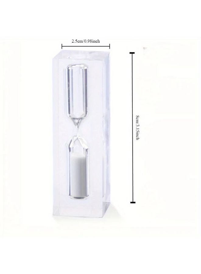 White Sand Timer 3 Minute Plastic Timepiece Home Decor Weatherproof - Image 1