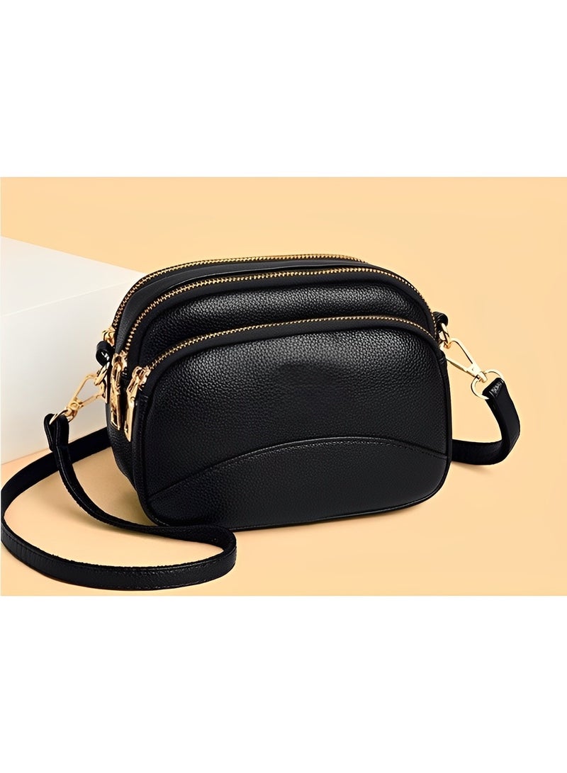 REOCLE Women's Crossbody Bags Small Purse Quilted Soft Leather Shoulder Bag Waterproof Handbags with Adjustable Wide Strap - Image 3