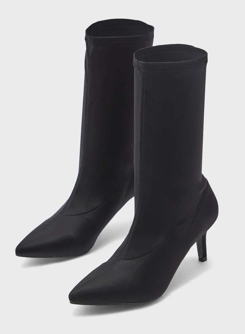 Ginger Sock Style Pointed Boots