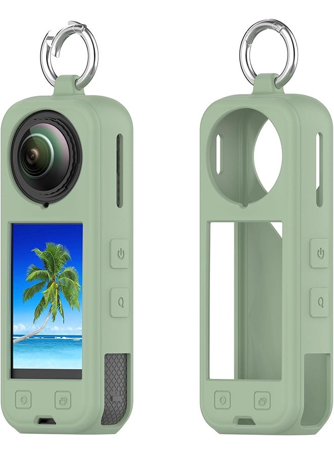 O Ozone Compatible Case for Insta360 X5 | Silicone Carrying Case  Anti-drop Protective Accessories Cover for Insta360 X5 Action Camera Accessories- Green - Image 1