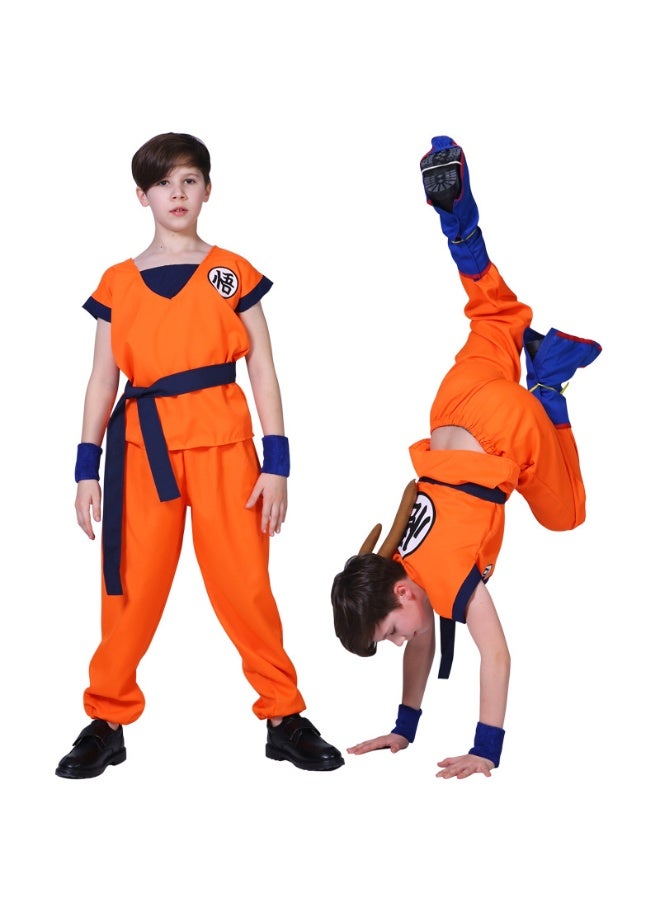 JAYATO 6-piece cosplay costume set of Goku from Dragon Ball Super level 2, featuring a Saiyan, dressed as Sn Goku.   Halloween Costume for children's performance, Kids Party - Image 3