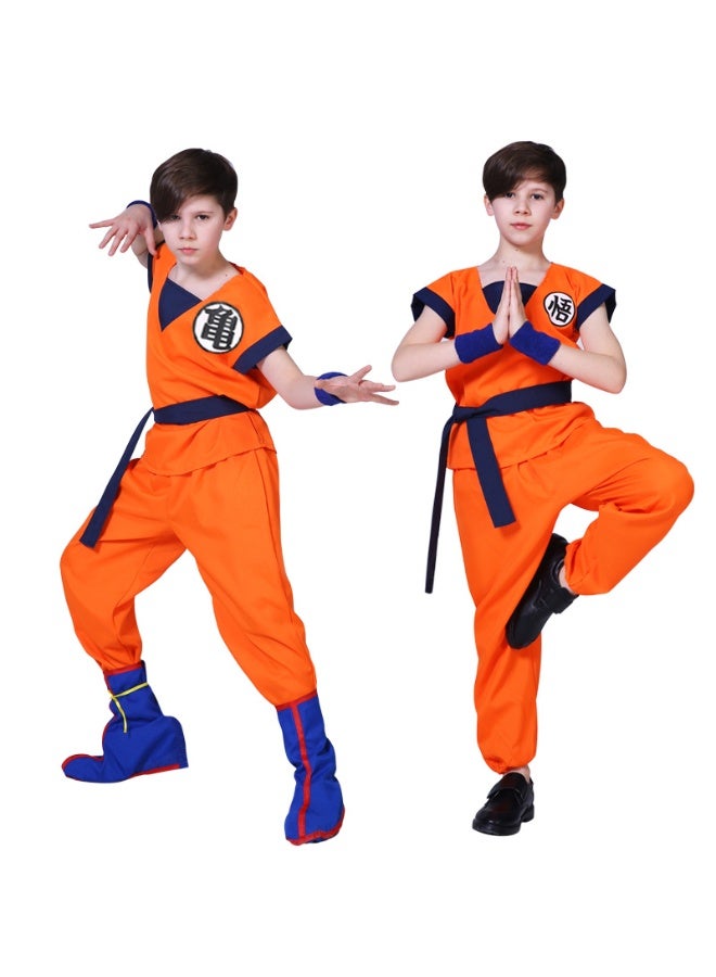 JAYATO 6-piece cosplay costume set of Goku from Dragon Ball Super level 2, featuring a Saiyan, dressed as Sn Goku.   Halloween Costume for children's performance, Kids Party - Image 2