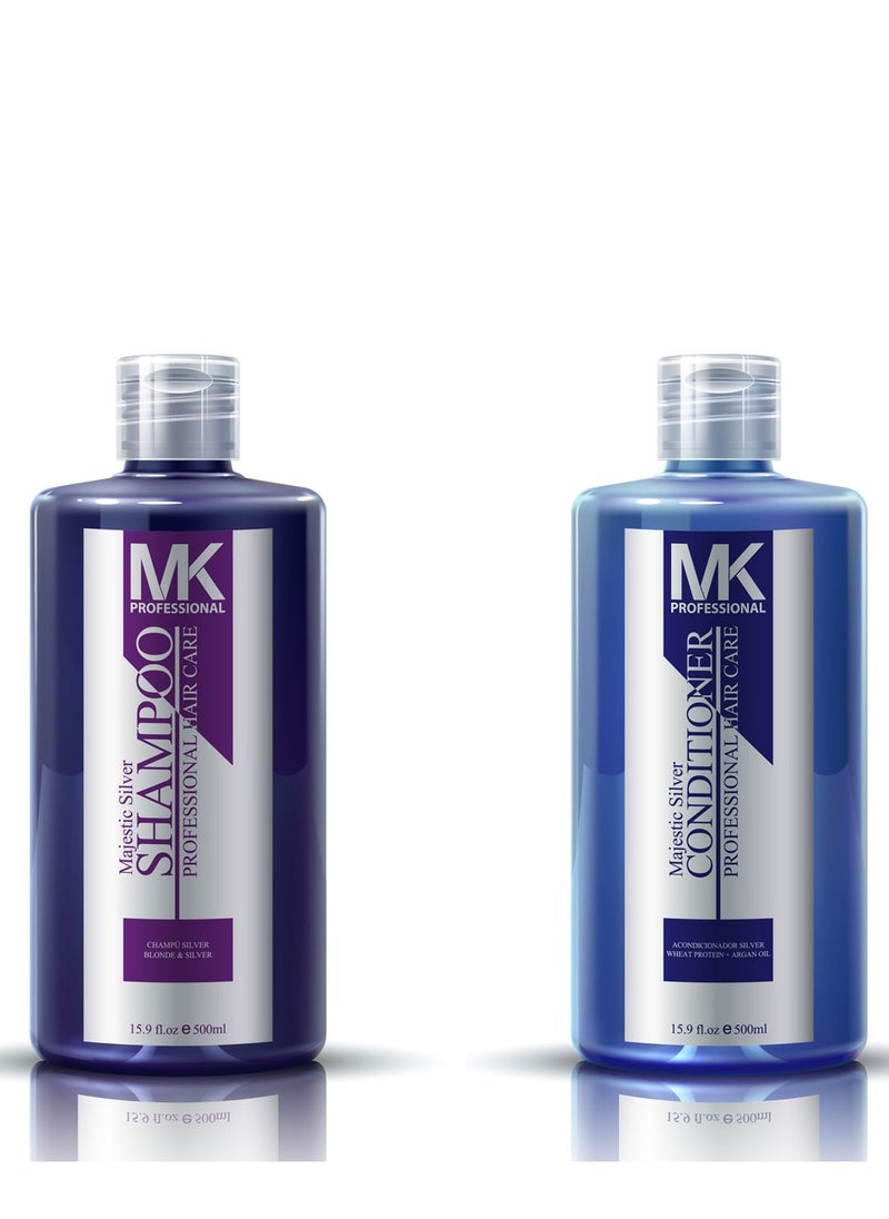Majestic - MK Silver Shampoo and conditioner 500ml - Image 1
