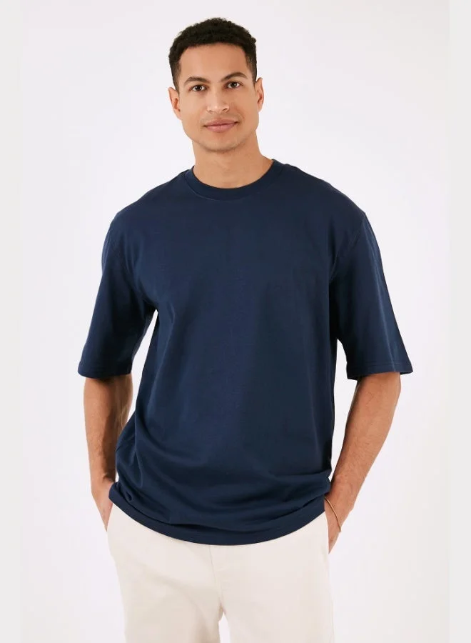 Buratti  Buratti Cotton Oversize Crew Neck Basic T Shirt Men's T SHIRT 5902365  | Best Price UAE