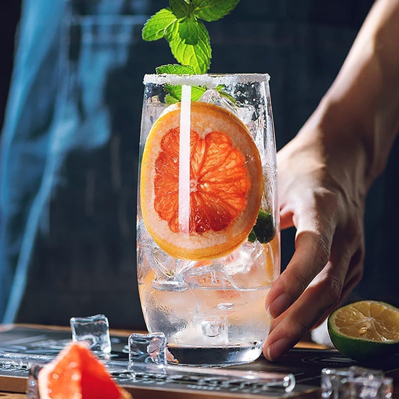 PrimeWorld 300 ml Router Smooth Glass for Water, Cold Drinks, Juice Glass, Cocktails, Milk, Soda, Mojito, Rocks Cognac Lassi Smoothies Spirit Glasses for Home Daily Uses - Image 1