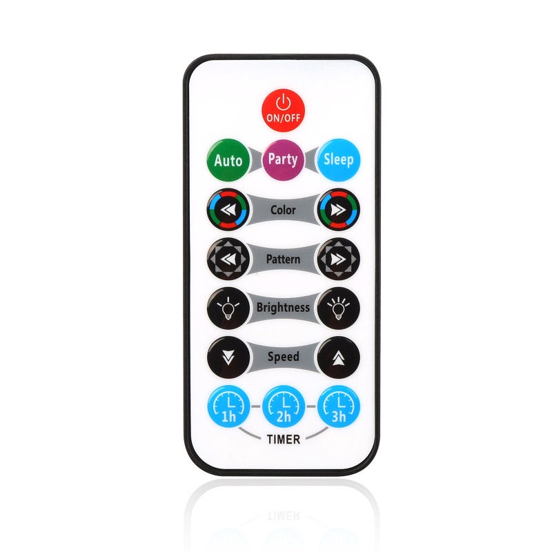 Sunset Aurora Ambient Light: White Compact Portable 7-Color Display - Remote Control Enabled Ambient Light for Living Room Bedroom Bar Stage Decoration - Image 2