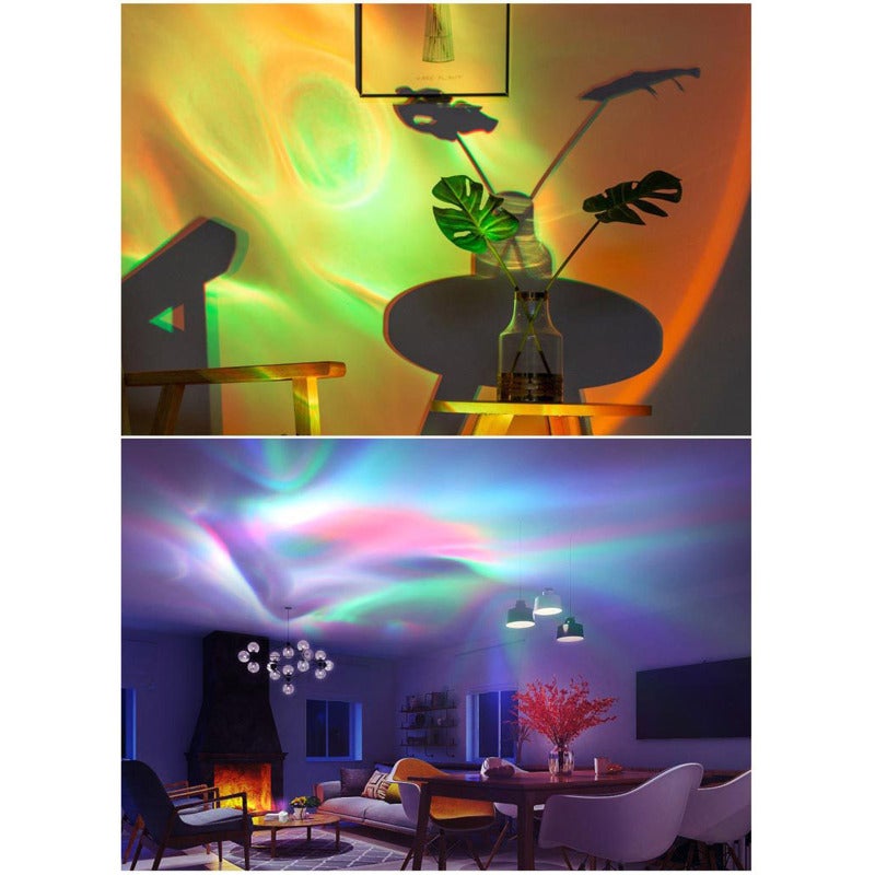 Sunset Aurora Ambient Light: White Compact Portable 7-Color Display - Remote Control Enabled Ambient Light for Living Room Bedroom Bar Stage Decoration - Image 5