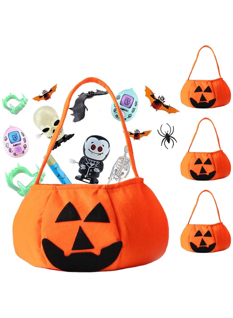 AUTOYSUR 4PCS Candy Bag, Children's Pumpkin Candy Bags, Goodies Gift Handbag, For Kids Party Flags College - Image 1