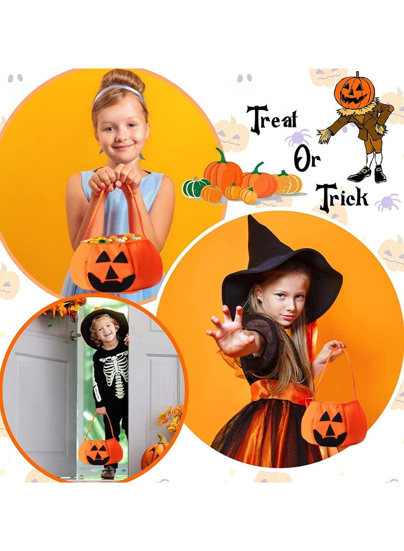 AUTOYSUR 4PCS Candy Bag, Children's Pumpkin Candy Bags, Goodies Gift Handbag, For Kids Party Flags College - Image 2