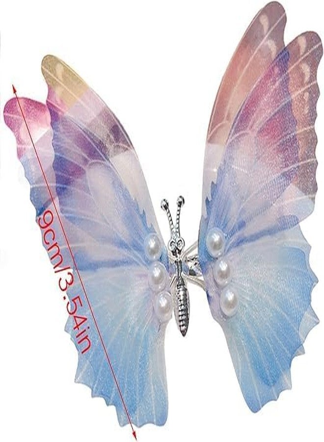 TERXA Shaking Butterfly Hair Clip | Headwear With Pearl Clip | Photo Props For Women | Hair Ornaments | Fairy Pearls Pin | Colorful Butterfly Hair Pin | Hair Clamp (Pack of 1,Multicolor) - Image 4