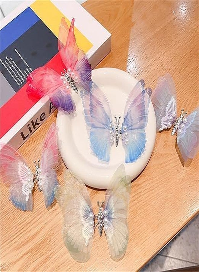 TERXA Shaking Butterfly Hair Clip | Headwear With Pearl Clip | Photo Props For Women | Hair Ornaments | Fairy Pearls Pin | Colorful Butterfly Hair Pin | Hair Clamp (Pack of 1,Multicolor) - Image 5