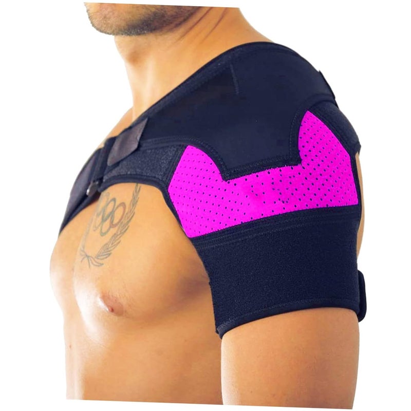 Adjustable Shoulder Support Brace with Ice Pack Pocket for Sports Injury Recovery Men Women - Image 5
