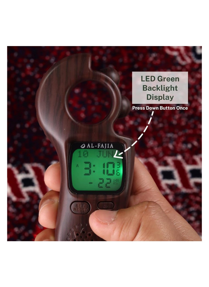 Portable Digital Tasbih and Prayer Time Reminder Clock, Support World Time