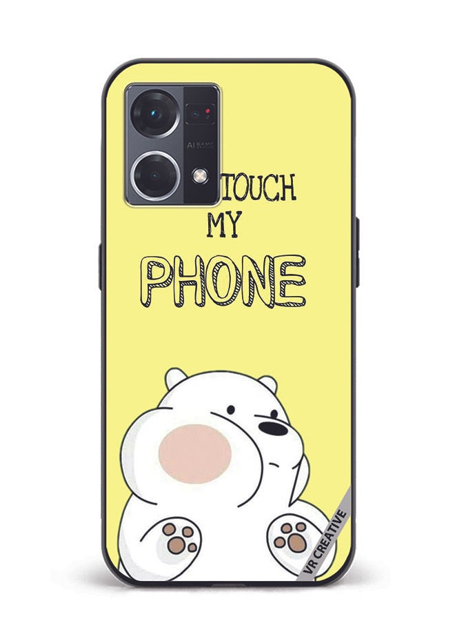 VR CREATIVE Protective Case Cover For Oppo Reno8 4G Don't Touch My Phone Design Multicolour - Image 1