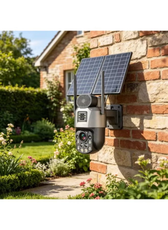 GEEK SPACE 4G LTE Solar PTZ Security Camera with 36X Hybrid Zoom, Dual Lens Outdoor Wireless CCTV Camera, eSIM Support, AI Human Tracking, 360° Pan Tilt Rotation, Full Color Night Vision, Two-Way Audio, Motion Detection Alerts, IP66 Waterproof, Remote Mobile App Viewing, SD Card Storage, Solar Powered Surveillance Camera for Home, Farm & Business Security - Image 2