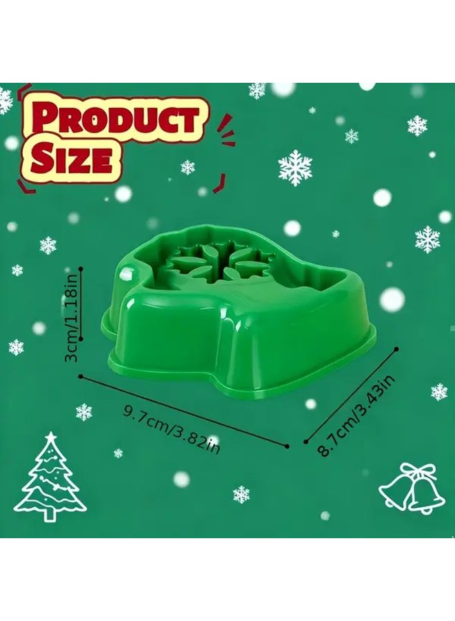2pcs Christmas Cookie Molds Set Red Green Handmade Snowflake Baking Kit - Image 3