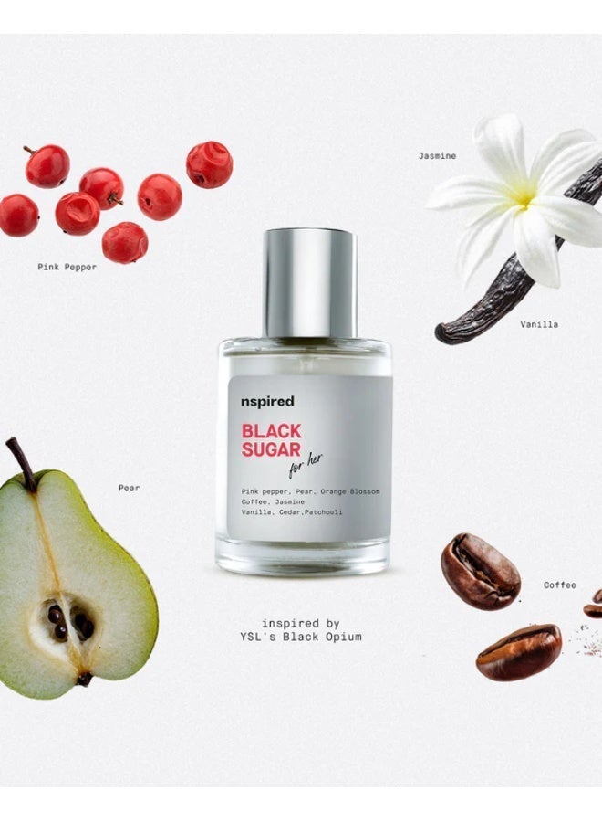 Nspired Beauty Black Sugar EDT for Women – Coffee Vanilla Ambery - Image 1