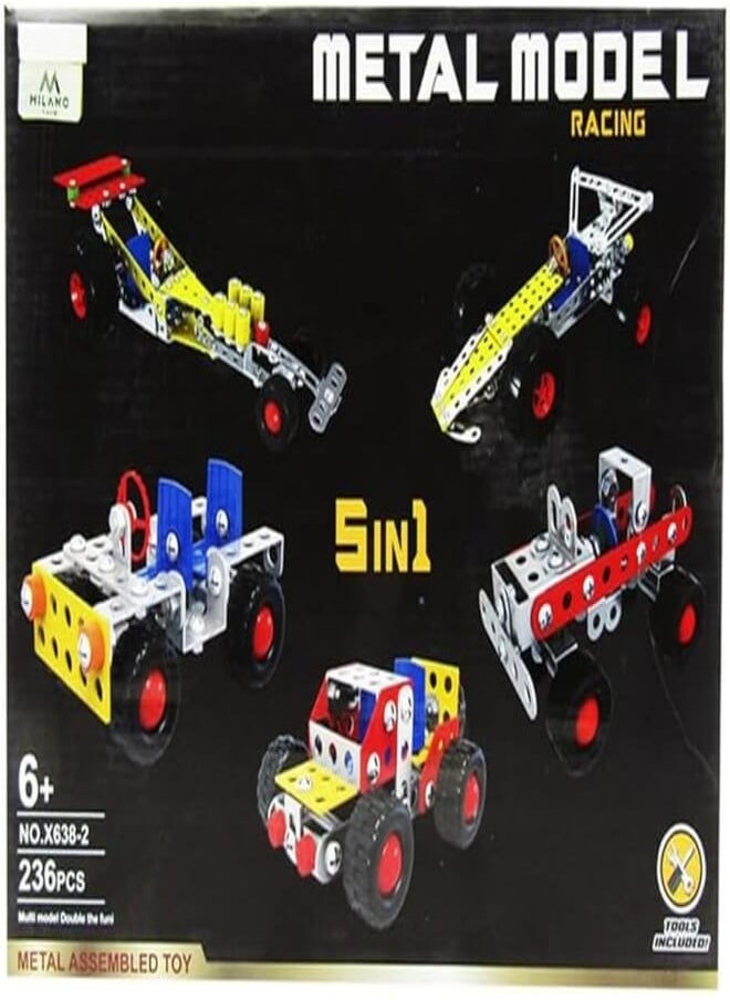 milano Meccano Metal 5in1 Shapes Cars X638-2 