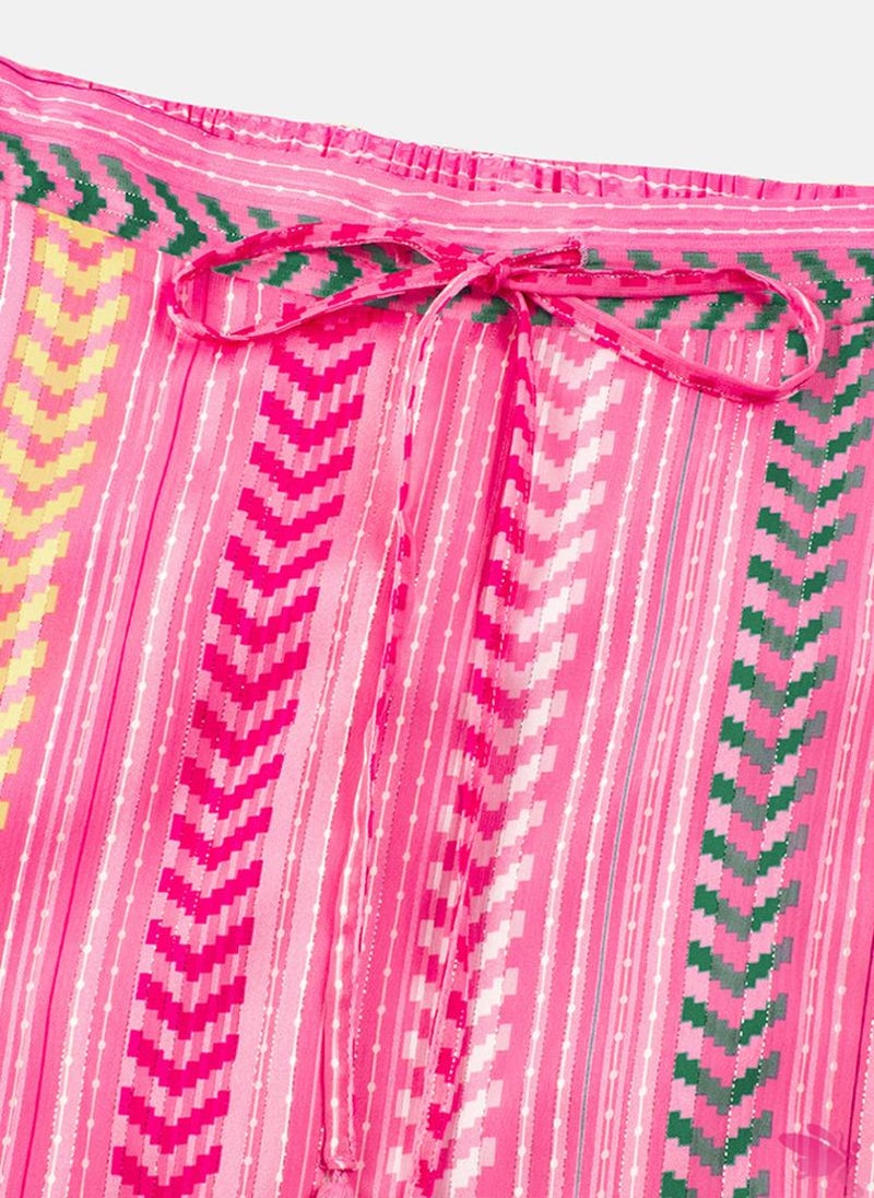 YUNIQEE Pink Tiered Printed Maxi Skirt - Image 5