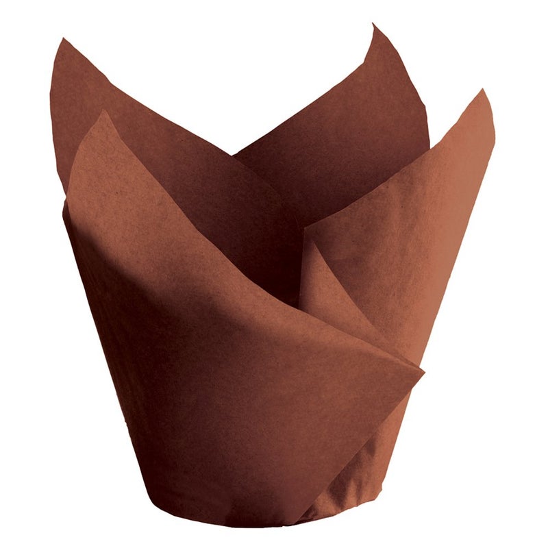 Hoffmaster 611119 Tulip Cup Cupcake WrapperBaking Cup 214 Diameter x 4 Height Large Chocolate Case of 1000