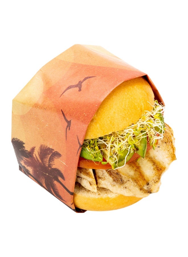 Restaurantware 12 Inch Deli Papers, 200 California Sunshine Sandwich Wrapping Papers - Greaseproof, Microwave-Safe, Kraft Paper Food Basket Liners, For Restaurants, Picnics, Parties, Or Barbecues  - Image 2