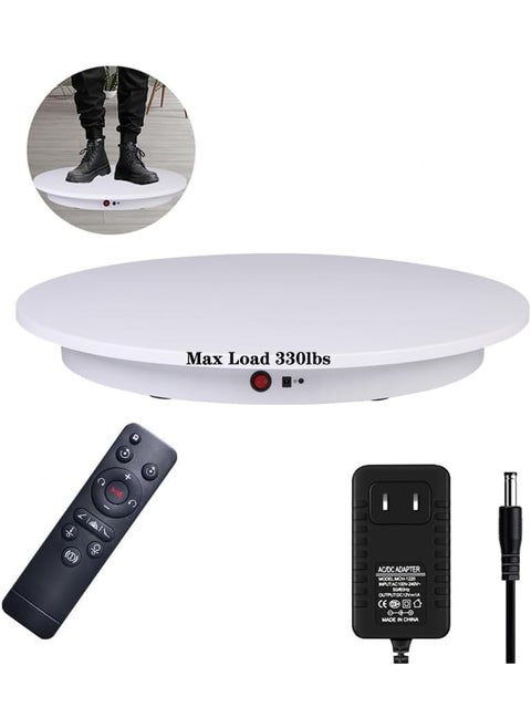 JAYEGT Motorized Rotating Display Stand 360 Degree Electric Rotating Potography Turntable for Products DisplayLive Show Remote Control 5 Colors Backgrounds White236Inch330Lbs LoadWired
