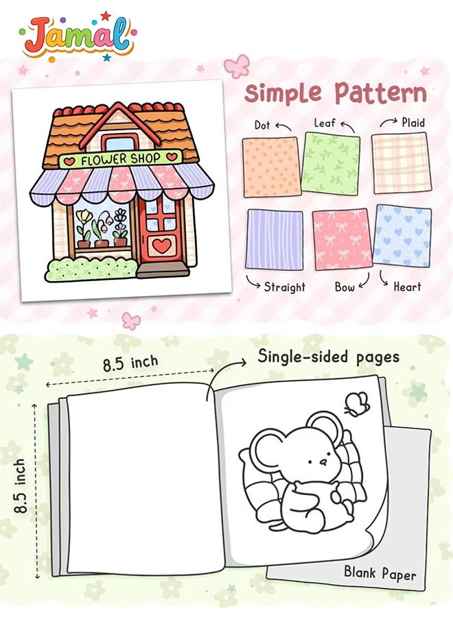 جمال إزالة التوتر: كتاب تلوين للكبار والأطفال - تصميمات كبيرة وبسيطة وجريئة للاسترخاء تشمل الحيوانات، المناظر الطبيعية، الزهور، الأنماط، الأشياء الجميلة والمزيد - Image 3