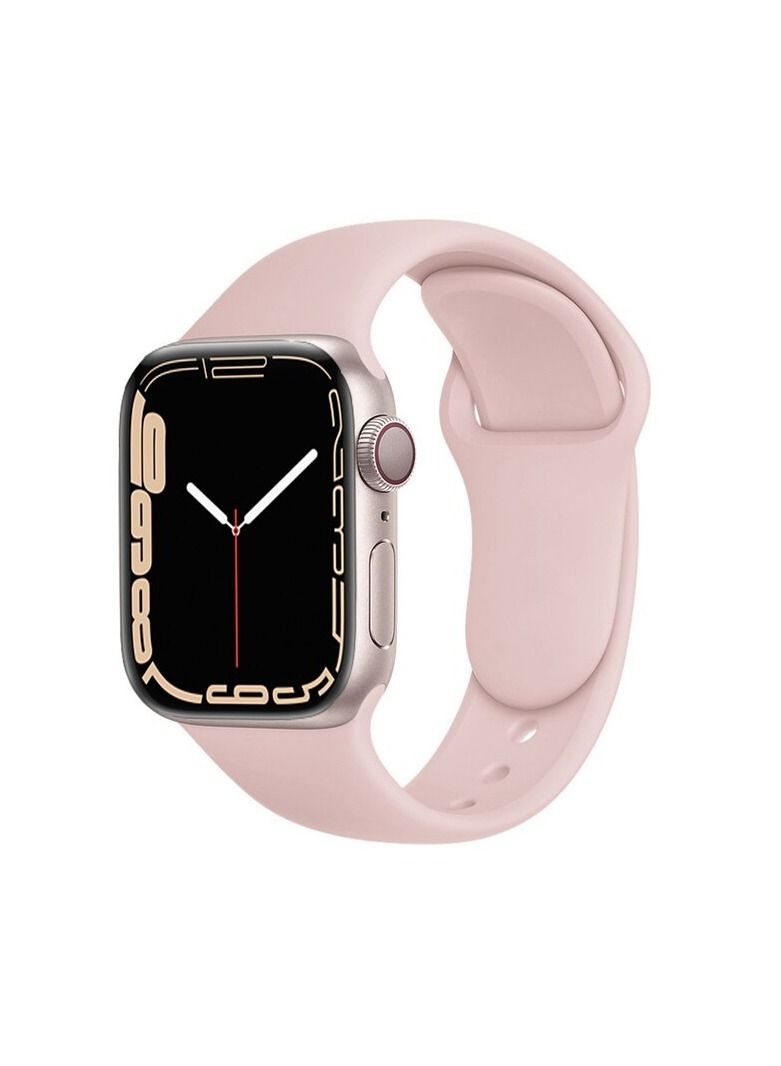 Apple Watch Band 45mm Soft Silicone Sport Band Replacement Wrist Strap Compatible for iWatch Apple Watch Series 7 (45mm) - Image 1