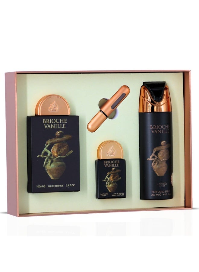 Lattafa PRIDE GIFTSET Brioche Vanille | Set 3-Piece (Edp 100ml + Edp 20ml + Deodorant 200ml) - Image 3