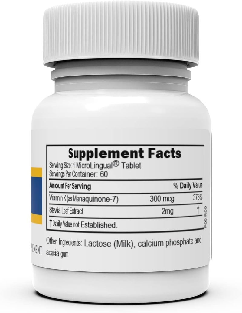 Superior Source Vitamin K2 300 mcg MK-7 - (60) Microlingual Instant Dissolve Tablets - Dietary Supplement - Image 2