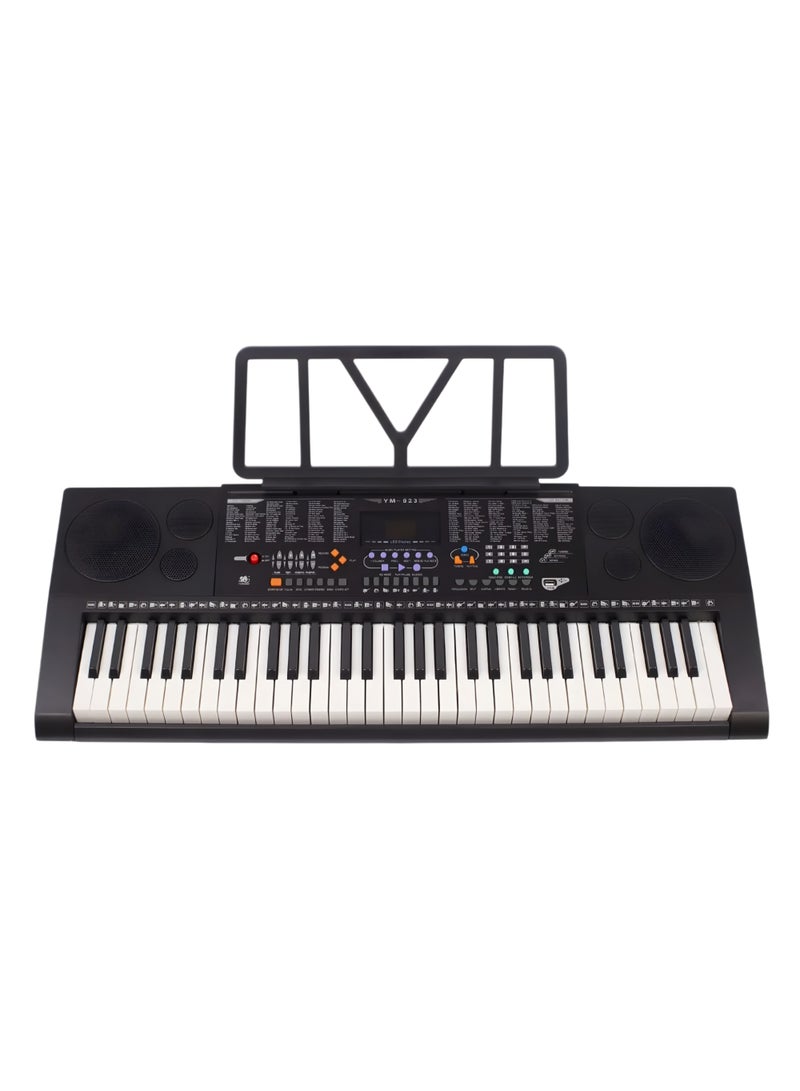 YONGMEI YM-823 Electronic Keyboard 61 Keys Portable Piano Organ with USB Port - 300 Tones & Rhythms with Headphone Output, Power Adapter, Note Stand & Manual for Students & Beginners - 5 Octaves - Image 3