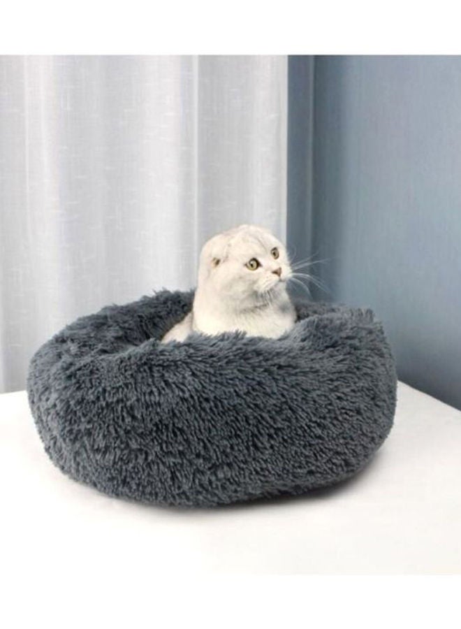 Plush Pet Bed Grey 31x17x31cm - Image 2