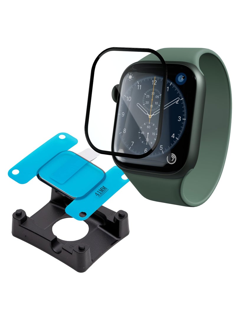 SYOSI For Apple Watch Screen Protector 41mm Apple Watch 7/8/9 Compatible Screen Protector [Keep Original] [Touch Sensitive] Lightweight Protective Glass (2 Pack)  - Image 1