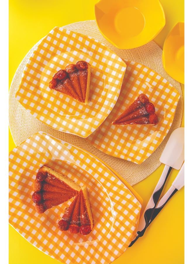 طقم ميلامين 38ق مربع ميكس كاروه اصفر - Image 3