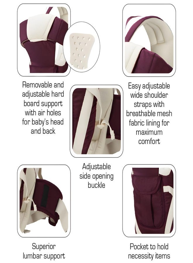 Everstep Bag/Adjustable Hands Free 4 in 1 Baby/Baby sefty Belt/Child Safety Strip/Baby Sling Carrier Bag/Baby Back Carrier Bag Front Carry Facing (Black & Orange) - Image 3
