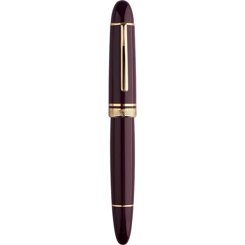 erofa Majohn P140 Fountain Pen NO.8 Fine Nib, Brass Piston System Large Capacity Blue Acrylic Writing Pen with Box - Image 1