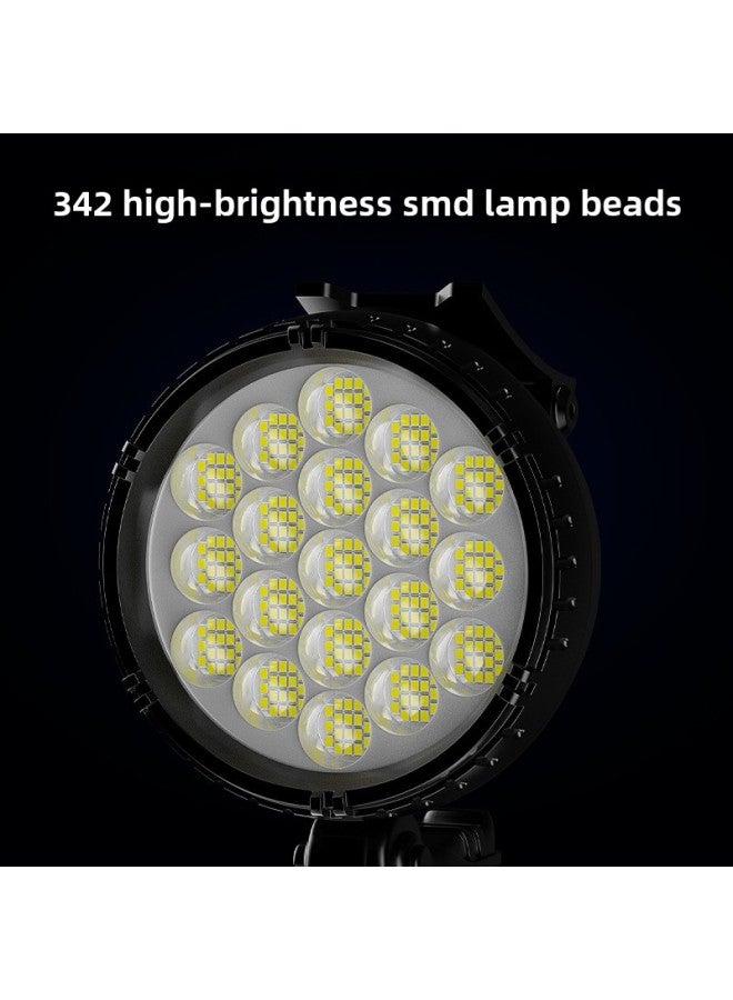 Portable Lamp Patch Lamp Bead Searchlight USB Charging Treasure Function Power Display Handheld Flood Light-Color:1700 Lumens RB-060 (bare Lamp + Charging Line + Color Box) Built-in 5 18650 Lithium Batteries  - Image 4