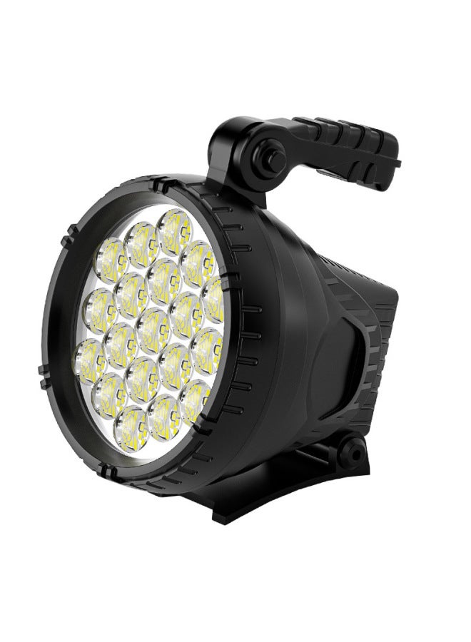 Portable Lamp Patch Lamp Bead Searchlight USB Charging Treasure Function Power Display Handheld Flood Light-Color:1700 Lumens RB-060 (bare Lamp + Charging Line + Color Box) Built-in 5 18650 Lithium Batteries  - Image 5