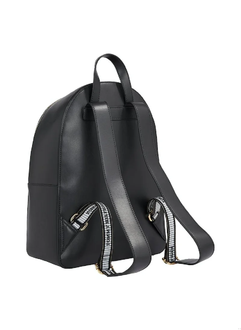 TOMMY HILFIGER Women's Fresh Backpack - Faux Leather, Black